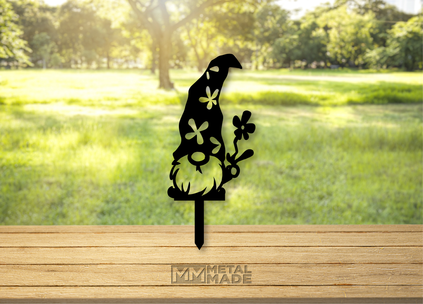 Flower Gnome Stake