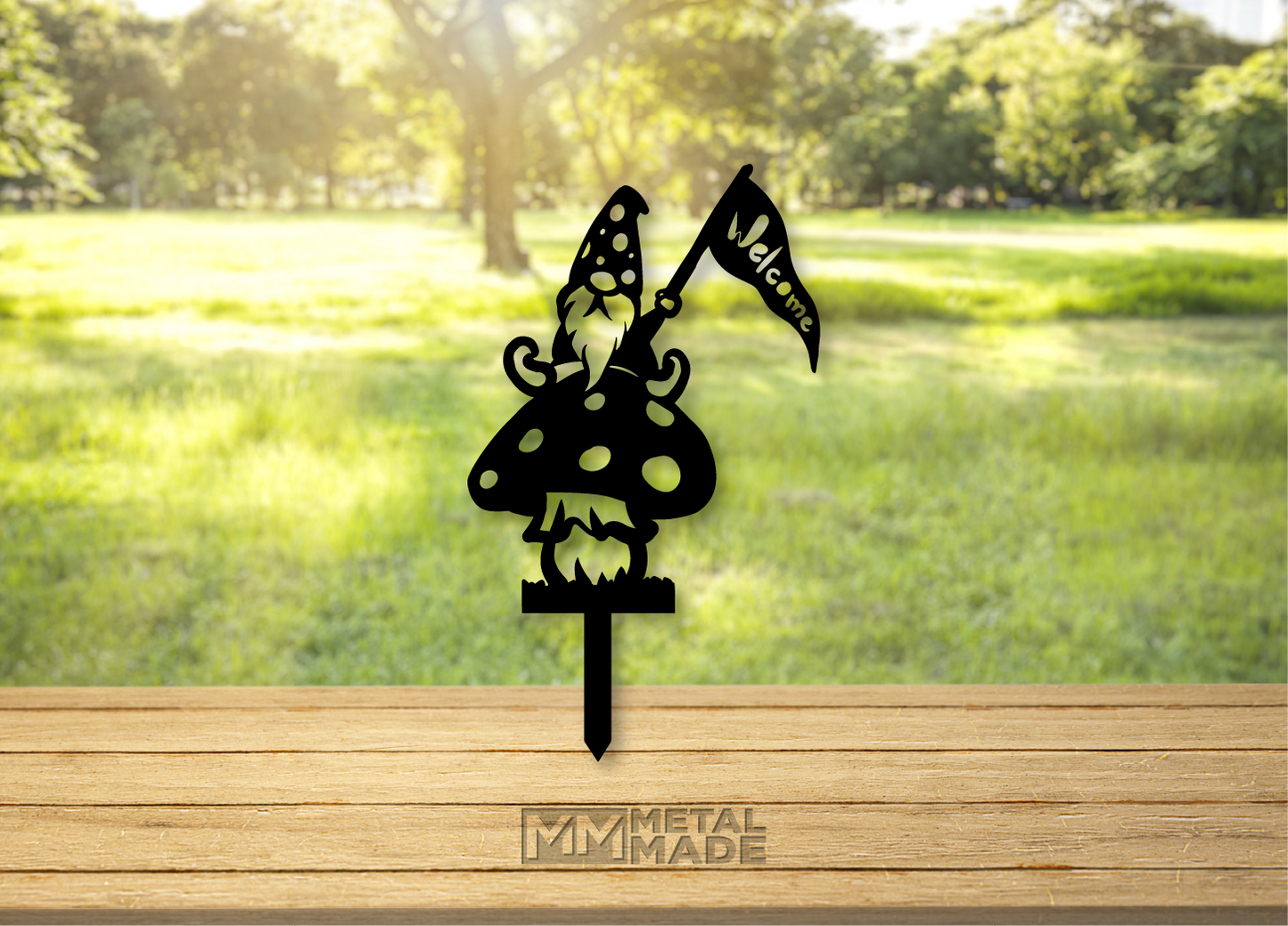 Mushroom Gnome Stake