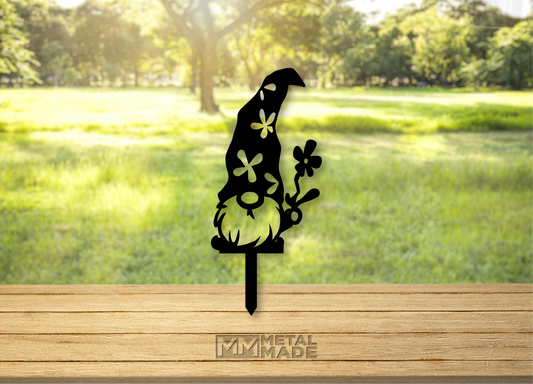 Flower Gnome Stake