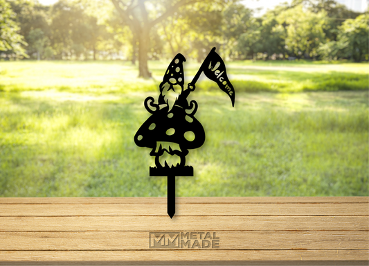 Mushroom Gnome Stake